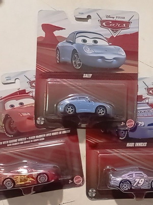 Mattel Cars αυτοκινητάκια Sally, Haul Inngas και Lightning McQueen, sealed σετ 3