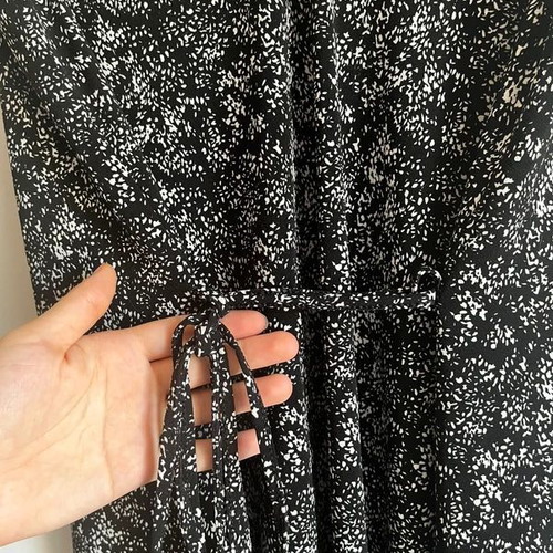 Mango black and white summer dress size L like new