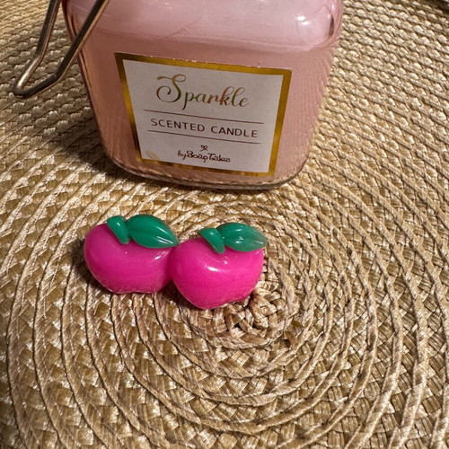 Earrings unique pink made to order, size 2 cm