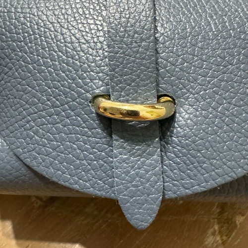 Blue bag with gold chain like new