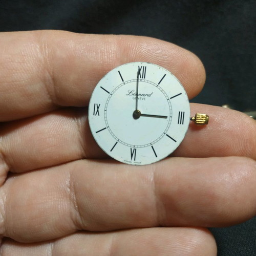 Leonard men's wristwatch used, manual wind, slim profile