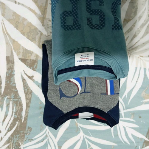 Polo baby sweatshirts blue and green like new, size 98 cm