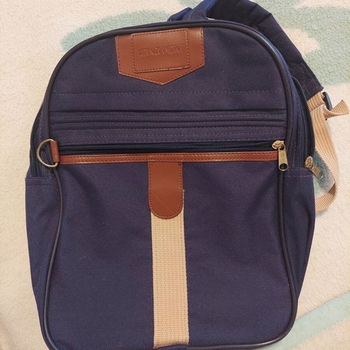 Lorenzo Cabrini bag and pouches collection like new, blue and brown
