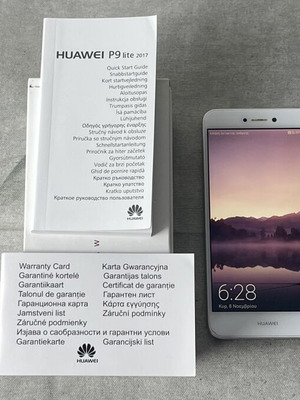 Huawei P9 Lite 2017 smartphone used, white, fully working with manuals