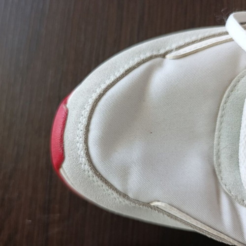 Adidas athletic shoes size 44 used, white and blue