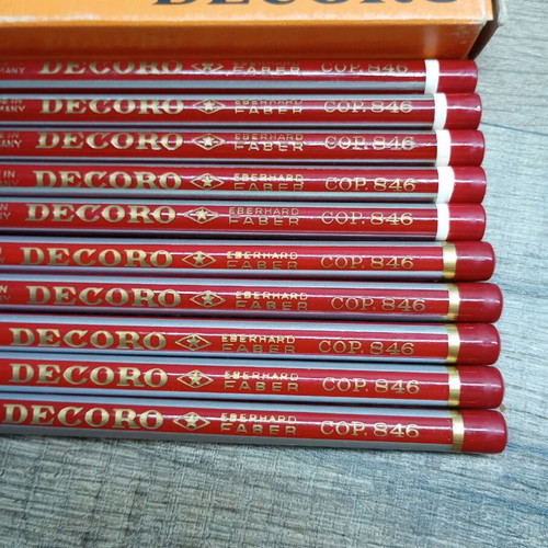 Decoro Faber Cop.846 pencils new, pack of 10 red