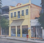 Old Shops Copy Painting by Dorotheos Antoniadis Handmade Tempera