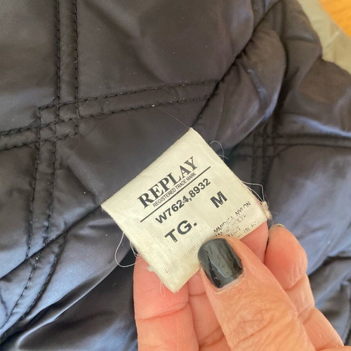 Replay jacket khaki open with hood like new
