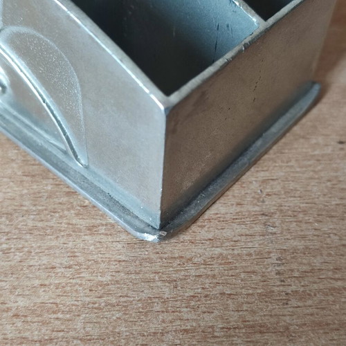Royal Selangor Pewter pencil holder with Art Nouveau floral design