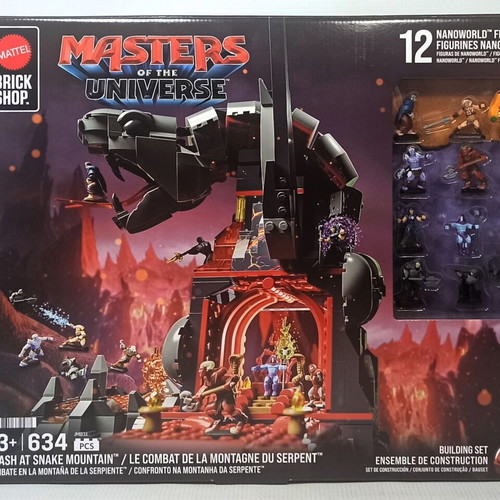 Mattel Brick Shop Masters of the Universe Clash at Snake Mountain set new