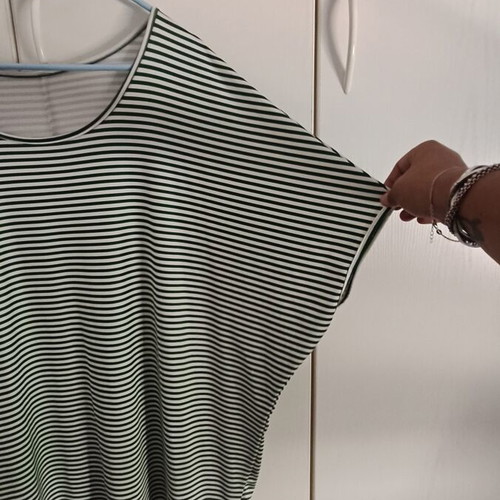 Shein dress with white and green stripes, XL