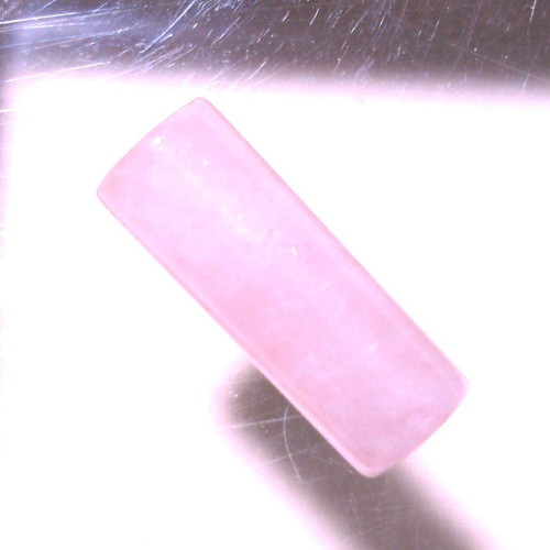 Pink natural quartz like new with hole 15.65x5.85, 5.910ct