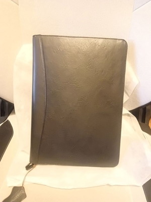Chiara χαρτοφυλάκας 36cm x 25cm αυθεντικό δέρμα καινούργιο, μαύρο