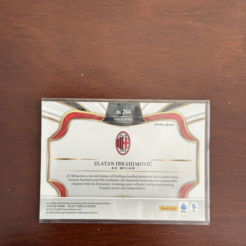 Zlatan Ibrahimovic Series A 25-26 Green Silver Red Field Level Card like new