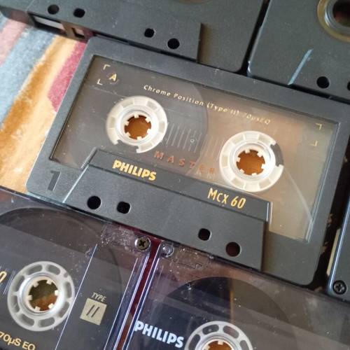 Philips chrome cassettes used, pack of 11, high position