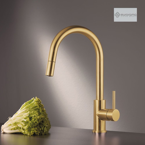 Eurorama Gold Brushed PVD kitchen faucet new