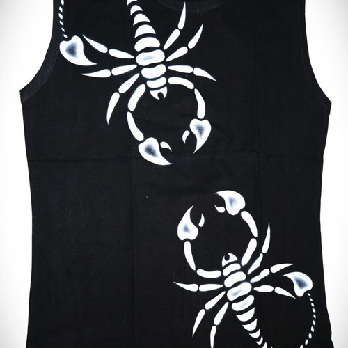Handmade Unisex Scorpion Airbrush Tank Top XL
