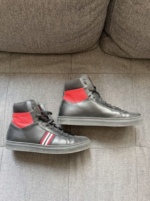 Ανδρικά δερμάτινα sneakers Antony Morato, σαν καινούργια, μέγεθος 44, μαύρο και κόκκινο