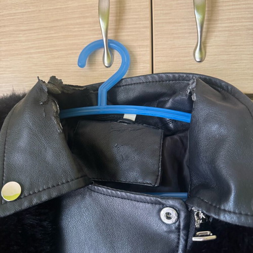Mochy leather jacket used, black, size S