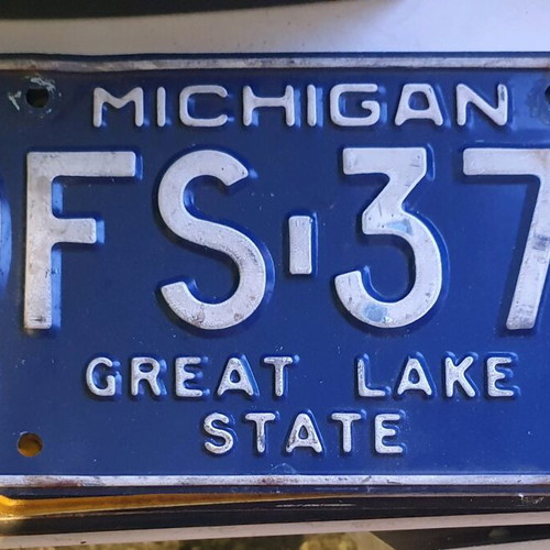 American Michigan 1973 License Plate used