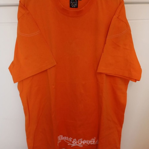 Maui & Sons men's orange T-shirt XL, summer surf design