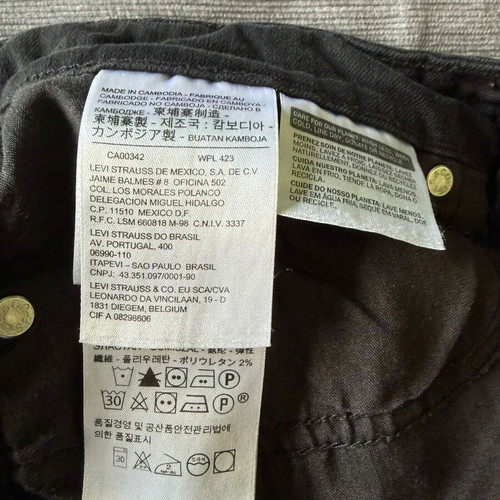 Levi's 514 straight black jeans like new, size M