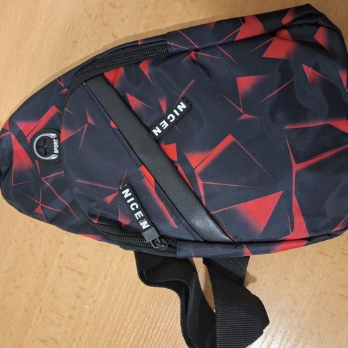 Modern men's bag new, black and red