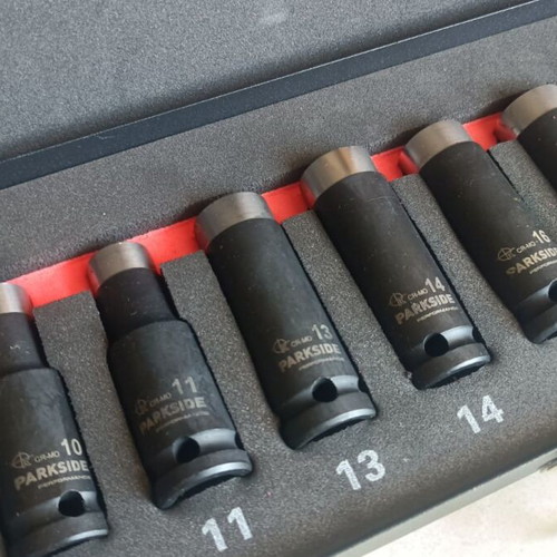 PARKSIDE Performance Impact Socket Set 1/2 inch, 8 pieces, new