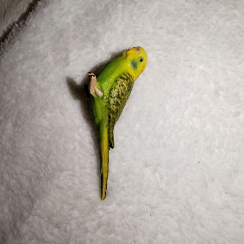 Green Budgie Schleich 14408 vintage 7 cm used