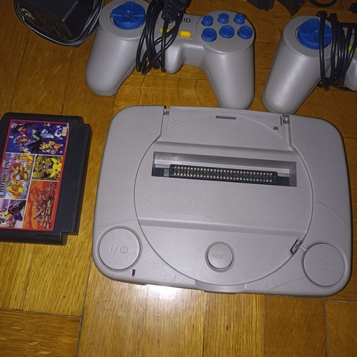 PS KID console used, grey with two controllers and cartridge