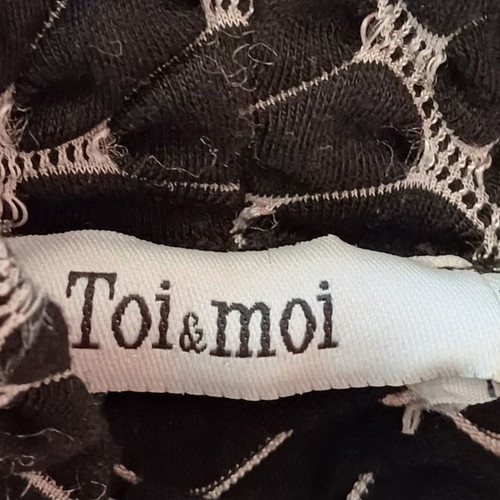 Toi & Moi Short-Sleeve Dress like new, white black, Small Medium