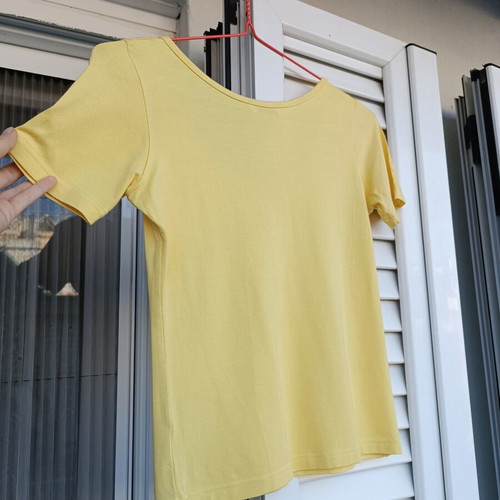 Yellow T-shirt with Bows and Crystals by Danilo like new, size S