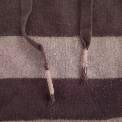 Springfield SPF men's striped hoodie sweater used, beige and brown, XL