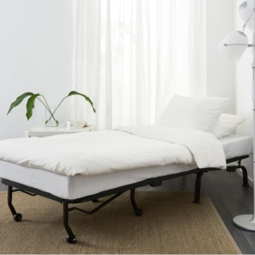 Student furniture set with bookshelf, bed, armchair and nightstand