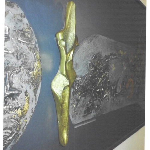 Painting with sculpture by Thanos Tzovaridis, Composition Mycenae 80x50 cm