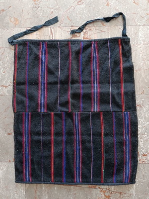 Traditional apron with stripes used