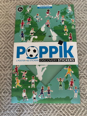 Poppik large poster with 60 football stickers new