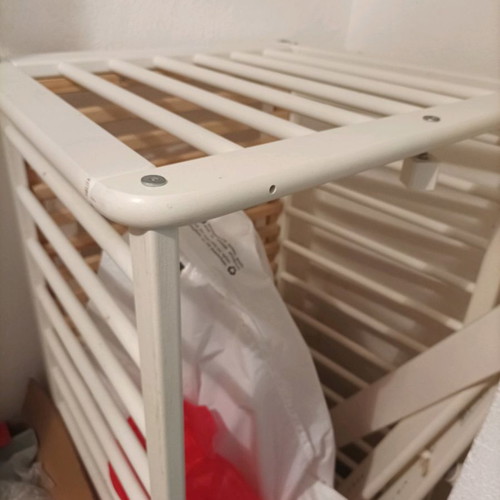 Baby cot cradle with wheels and coconut fiber mattress used