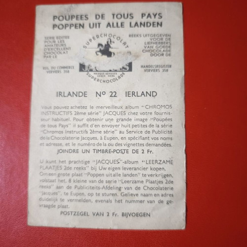 Ireland Vintage Collectible Card Jacques used