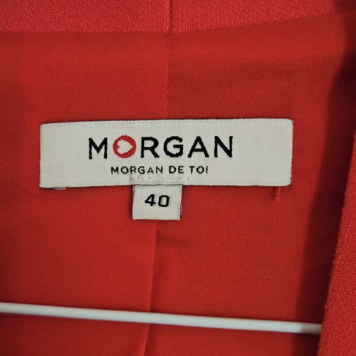 Morgan de Toi sleeveless blazer dress, coral red, size 40 M-L