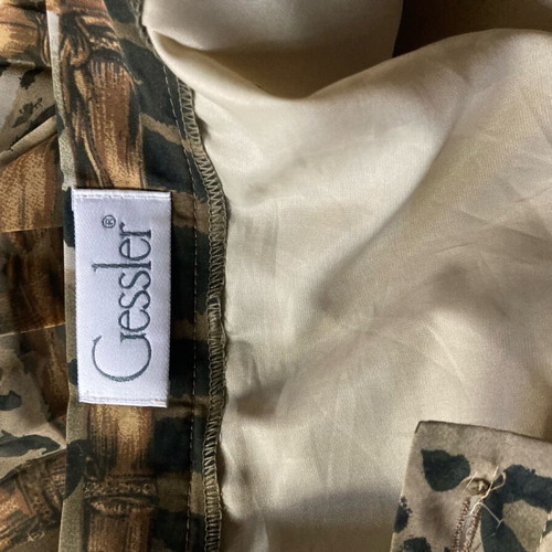 Animal print skirt like new, size L, beige and brown