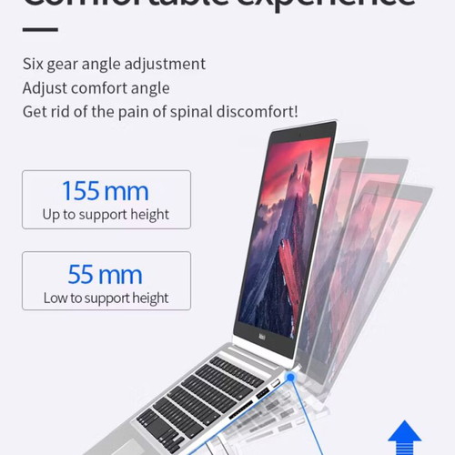 Aluminum Notebook Stand folding multi-function laptop and tablet stand new