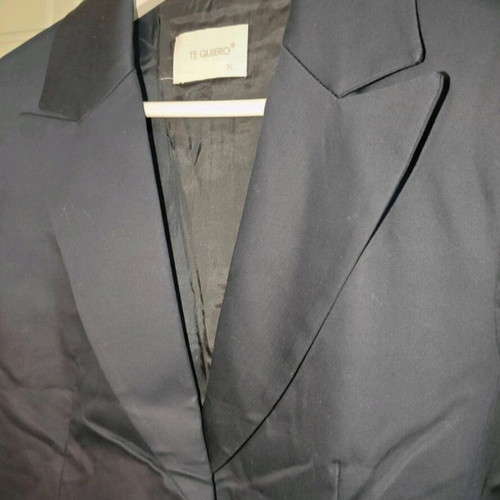 Classic women's mid-length blazer dark blue like new