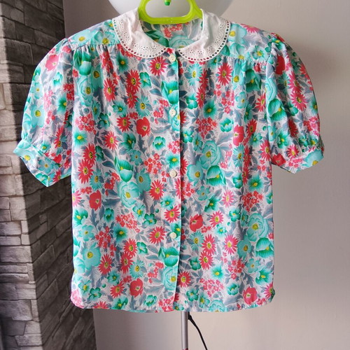 Vintage Piero Giannini floral kids shirt like new, size 134