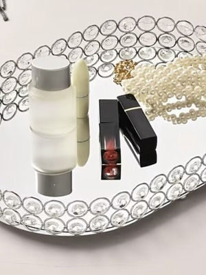 Mirror tray with stones new