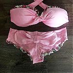  madame shoushou signature μαγιό, lollipop, ροζ, light pink bikini
