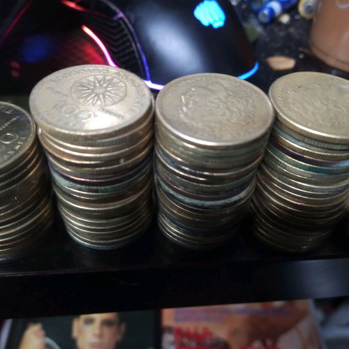 100 Drachma Coins used, pack of 156 pieces