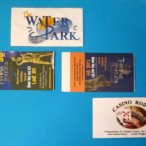 Transport tickets used, pack of 31 pieces Rhodes