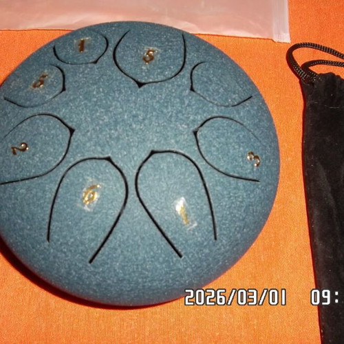 Steel Tong Drum 6'' new with 8 notes, complete set with manual