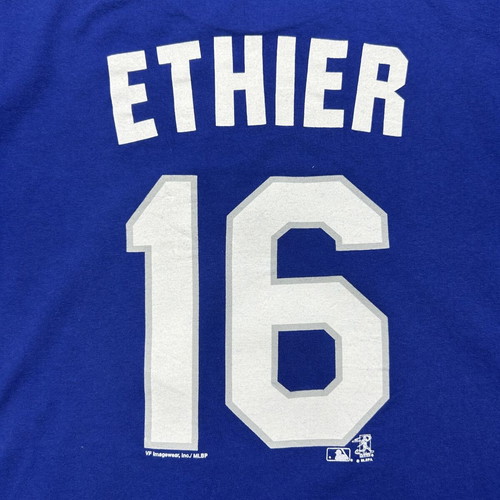 MLB Los Angeles Dodgers Andre Ethier 16 Blue Baseball Tee used, size M